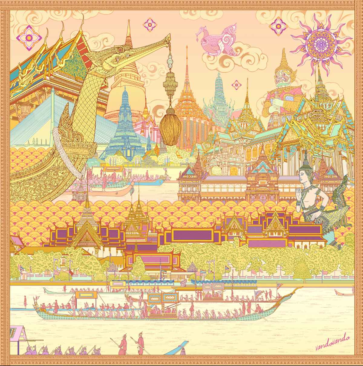 深圳品牌設(shè)計(jì)  深圳品牌策劃  Vandavanda圍巾品牌形象設(shè)計(jì)  插畫(huà)展示
