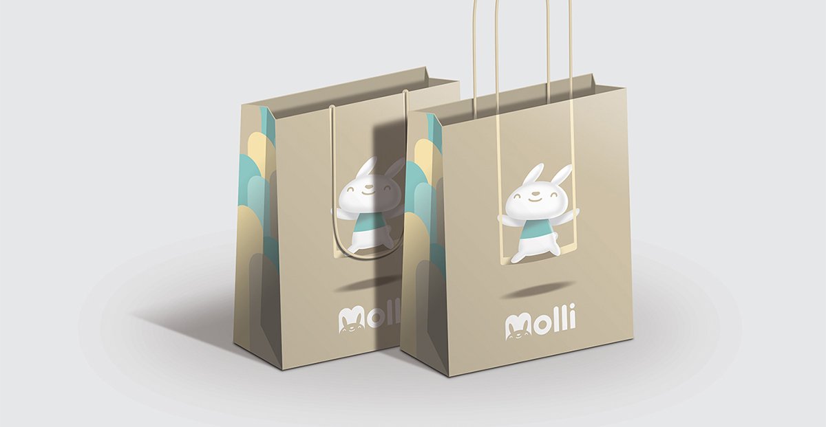 深圳品牌設計  深圳品牌策劃  Molli兒童服裝店品牌形象設計  包裝設計