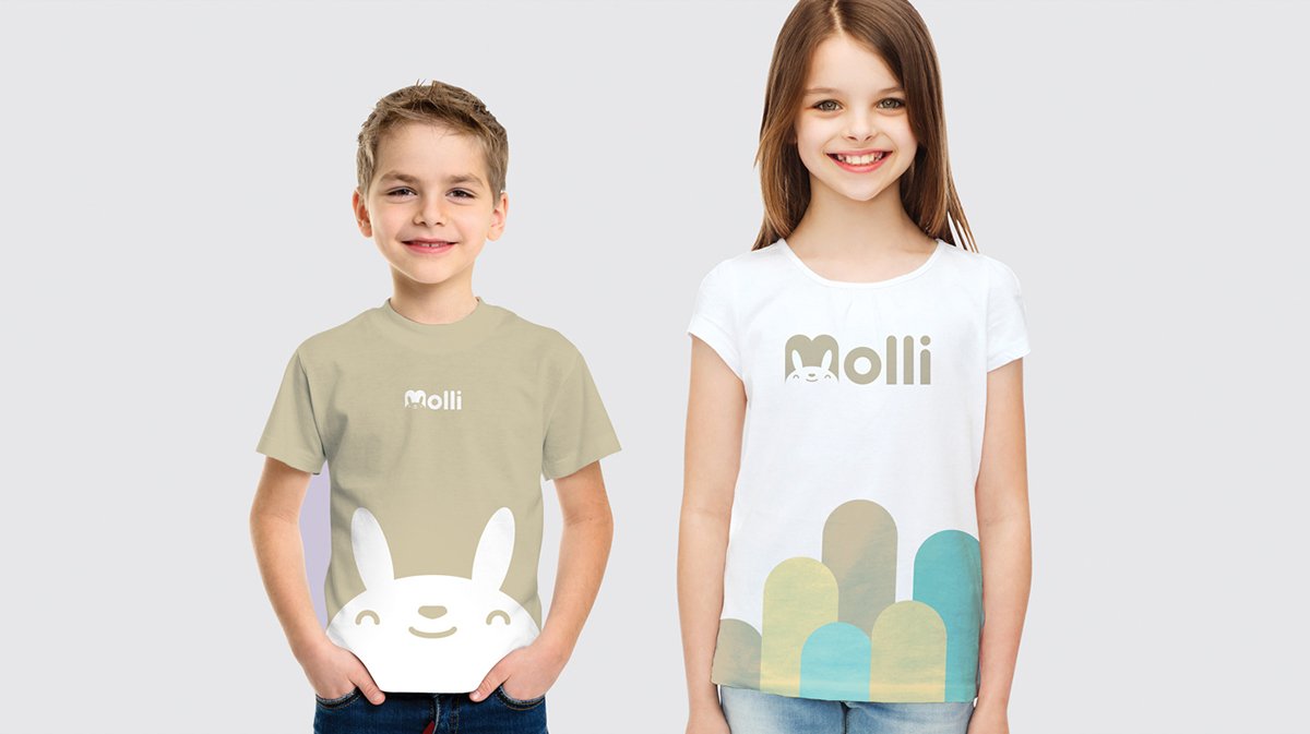 深圳品牌設計  深圳品牌策劃  Molli兒童服裝店品牌形象設計  服裝展示