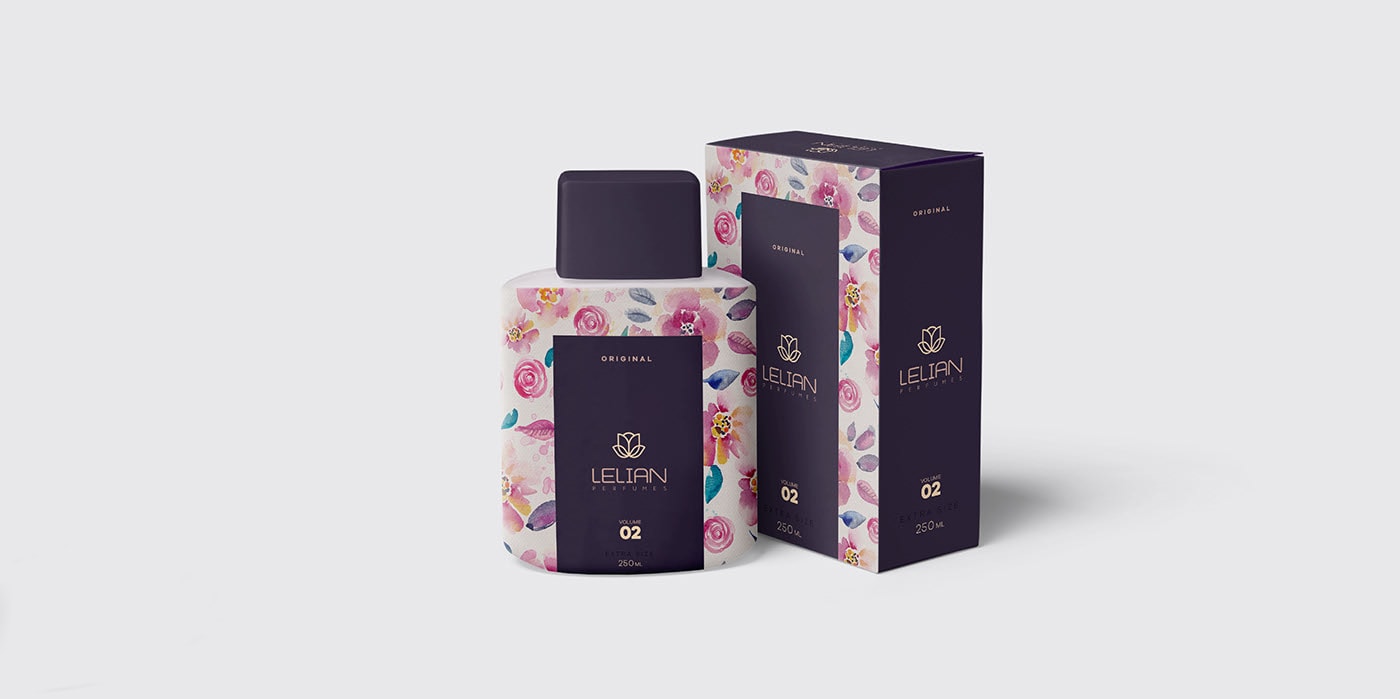 簡約精致 LELIAN 香水奢侈品品牌設(shè)計案例，香水品牌設(shè)計，化妝品品牌設(shè)計，深圳品牌設(shè)計，左右格局